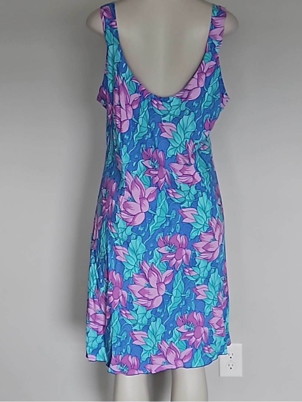 Rainbow Jo blue/aqua/lilac floral sundress-XL - Picture 2 of 7